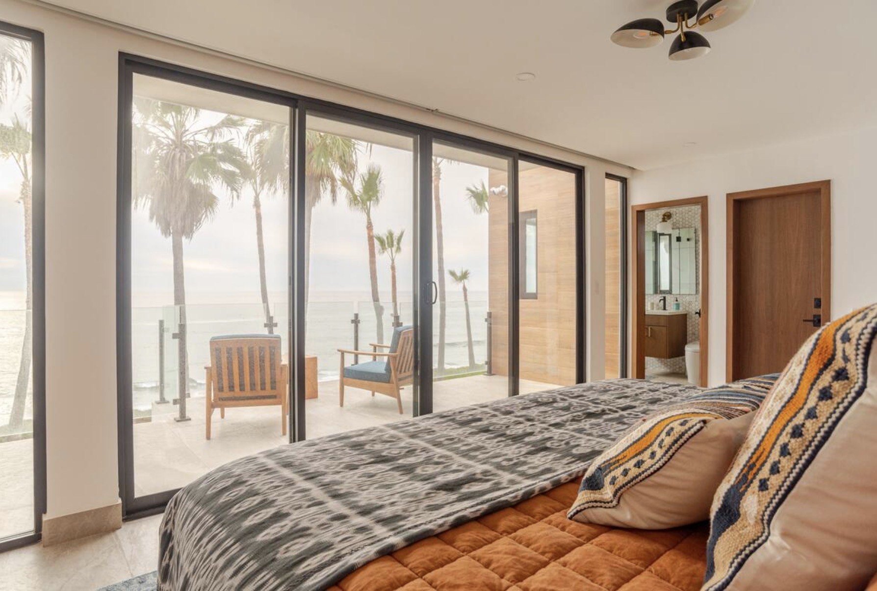 Ocean view primary bedroom
