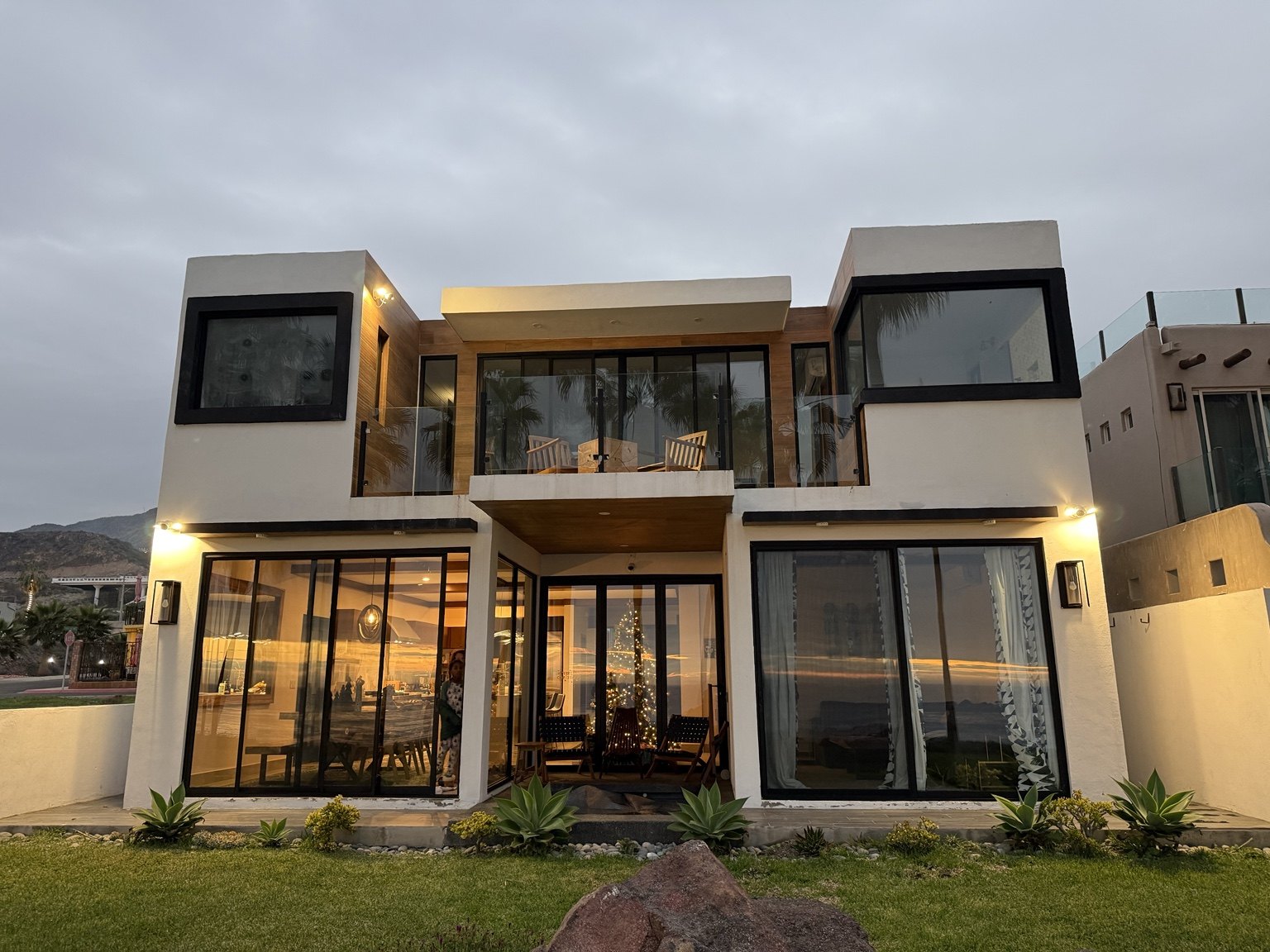 Exterior of contemporary Baja beach home